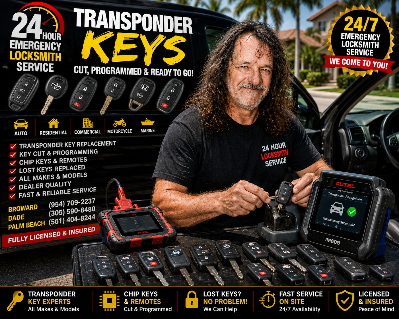 Transponder Keys locksmith service